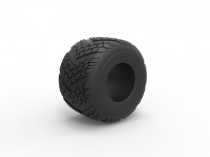 Monster Jam tire 13 Scale 1 to 25 3D-Druckmodell