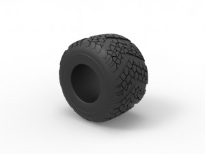 Monster Jam tire 13 Scale 1 to 25 3D-Druckmodell