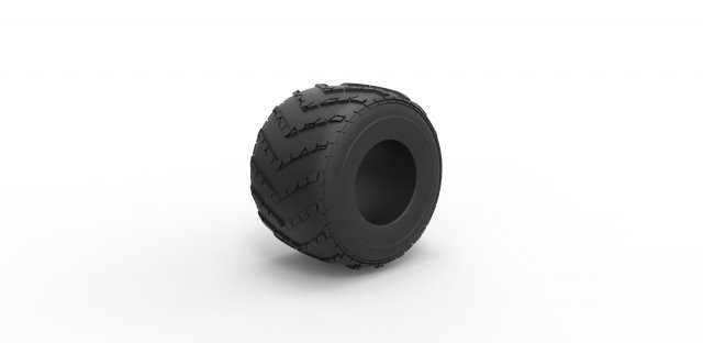 Monster Jam tire 14 Scale 1 to 25 3D-printmodel .c4d .max .obj .3ds .fbx .stl .blend 
