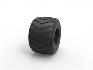 Monster Jam tire 14 Scale 1 to 25 3D-printmodel