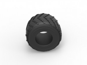 Monster Jam tire 14 Scale 1 to 25 3D-printmodel