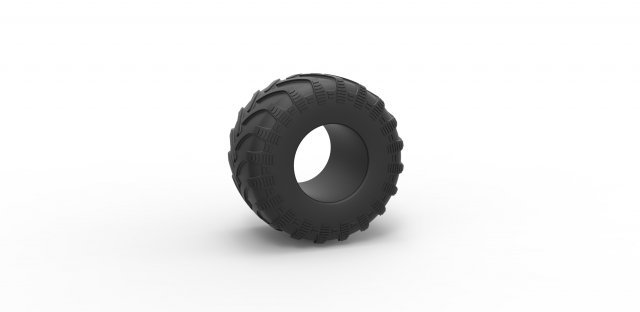 Monster Jam tire 2 Scale 1 to 25 Model Cetak 3D .c4d .max .obj .3ds .fbx .stl .blend 