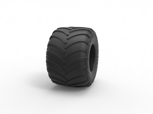 Monster Jam tire 2 Scale 1 to 25 Model Cetak 3D