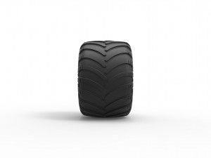 Monster Jam tire 2 Scale 1 to 25 Model Cetak 3D