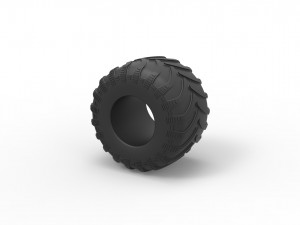 Monster Jam tire 2 Scale 1 to 25 Model Cetak 3D