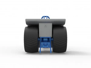 Pulling tractor with 2 engines V8 Version 4 Scale 1 to 25 3D Print Model