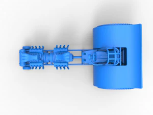 Pulling tractor with 2 engines V8 Version 4 Scale 1 to 25 3D Print Model