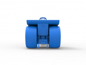 Pulling tractor with 2 engines V8 Version 4 Scale 1 to 25 Modelo de impresión 3D