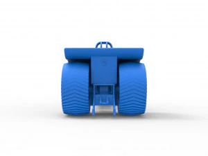 Pulling tractor with 2 engines V8 Version 4 Scale 1 to 25 3D Print Model