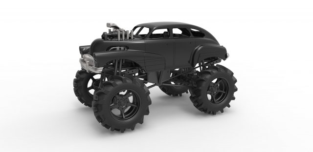 Mud truck 3 Scale 1 to 25 3D 프린트 모델 .c4d .max .obj .3ds .fbx .stl .blend