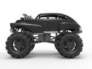 Mud truck 3 Scale 1 to 25 3D 프린트 모델