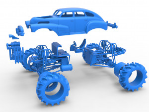 Mud truck 3 Scale 1 to 25 3D 프린트 모델