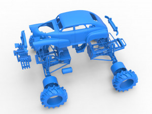 Mud truck 3 Scale 1 to 25 3D 프린트 모델