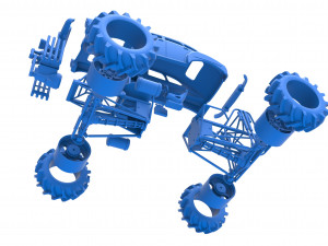 Mud truck 3 Scale 1 to 25 3D 프린트 모델