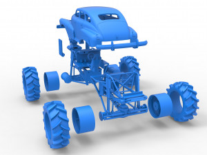 Mud truck 3 Scale 1 to 25 3D 프린트 모델