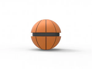 バスケットボール風のオーブ 3Dプリントモデル