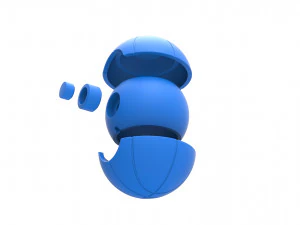 バスケットボール風のオーブ 3Dプリントモデル