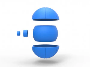 バスケットボール風のオーブ 3Dプリントモデル