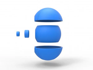 Bola gaya bisbol Model Cetak 3D