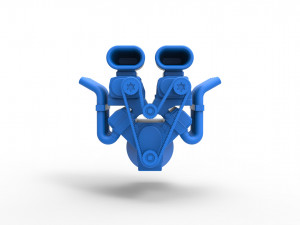 Engine V8 with double supercharger Version 2 Scale 1 to 25 3D Принт Модель
