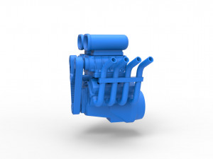 Engine V8 with double supercharger Version 2 Scale 1 to 25 3D Принт Модель