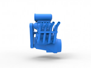 Engine V8 with double supercharger Version 2 Scale 1 to 25 3D Принт Модель