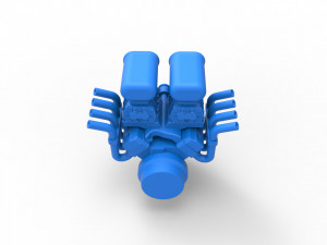 Engine V8 with double supercharger Version 2 Scale 1 to 25 3D Принт Модель