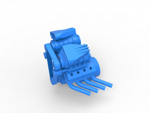Engine V8 with double supercharger Version 3 Scale 1 to 25 Modèles 3D en vedette