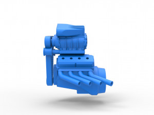 Engine V8 with double supercharger Version 3 Scale 1 to 25 Modèles 3D en vedette