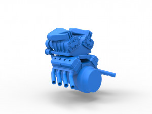Engine V8 with double supercharger Version 3 Scale 1 to 25 Modèles 3D en vedette