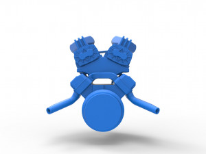 Engine V8 with double supercharger Version 3 Scale 1 to 25 Modèles 3D en vedette