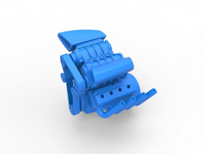 Engine V8 with double supercharger Version 4 Scale 1 to 25 Modèles 3D en vedette