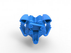 Engine V8 with double supercharger Version 4 Scale 1 to 25 Modèles 3D en vedette