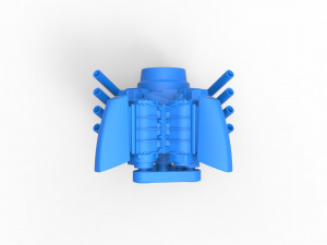 Engine V8 with double supercharger Version 4 Scale 1 to 25 Modèles 3D en vedette