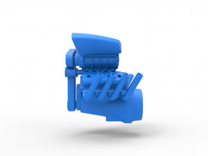 Engine V8 with double supercharger Version 4 Scale 1 to 25 Modèles 3D en vedette