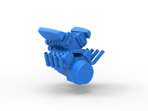Engine V8 with double supercharger Version 4 Scale 1 to 25 Modèles 3D en vedette