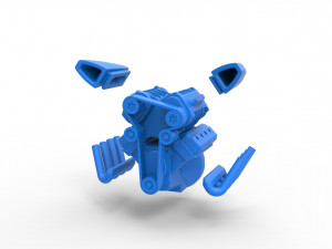 Engine V8 with double supercharger Version 4 Scale 1 to 25 Modèles 3D en vedette