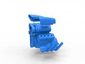 Engine V8 with double supercharger Version 4 Scale 1 to 25 Modèles 3D en vedette