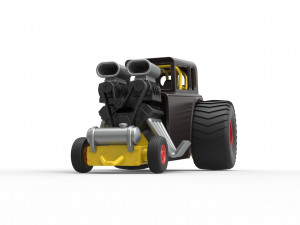 Mini Rod pulling tractor 5 Scale 1 to 25 3D Baskı Modeli