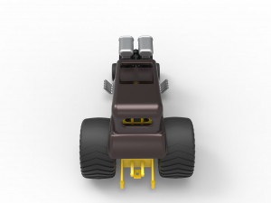 Mini Rod pulling tractor 5 Scale 1 to 25 3D Baskı Modeli