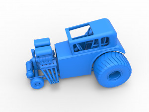 Mini Rod pulling tractor 5 Scale 1 to 25 3D Baskı Modeli