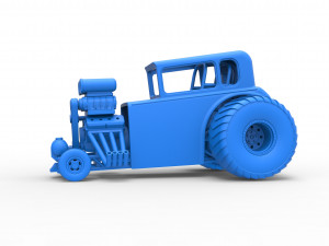 Mini Rod pulling tractor 5 Scale 1 to 25 3D Baskı Modeli