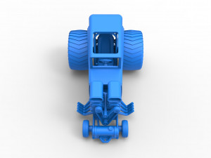 Mini Rod pulling tractor 5 Scale 1 to 25 3D Baskı Modeli
