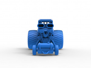 Mini Rod pulling tractor 5 Scale 1 to 25 3D Baskı Modeli