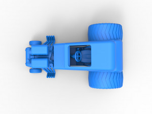 Mini Rod pulling tractor 5 Scale 1 to 25 3D Baskı Modeli