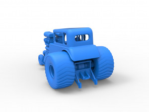 Mini Rod pulling tractor 5 Scale 1 to 25 3D Baskı Modeli