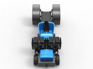 Pulling truck 2wd Hot rod with two V8 Version 2 Scale 1 to 25 3D-printmodel