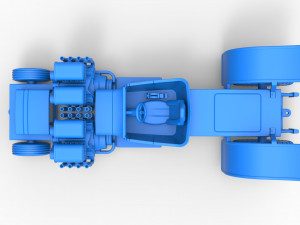 Pulling truck 2wd Hot rod with two V8 Version 2 Scale 1 to 25 3D-printmodel
