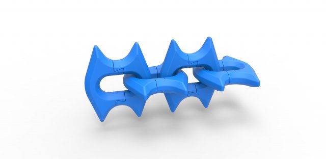 Cosplay Chain 13 3D Принт Модель .c4d .max .obj .3ds .fbx .stl .blend