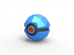 Bola bentuk poligonal Model Cetak 3D